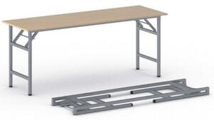 Konferenčný stôl FAST READY so striebornosivou podnožou 1700 x 500 x 750 mm, buk