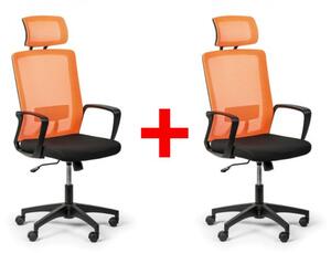 Kancelárska stolička BASE PLUS 1+1 ZADARMO, oranžová
