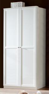 Šatníková skriňa VANNES biela, 2-dverová