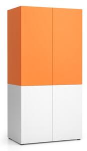 Kuchynská policová skriňa NIKA 1000 x 600 x 2000 mm, oranžová