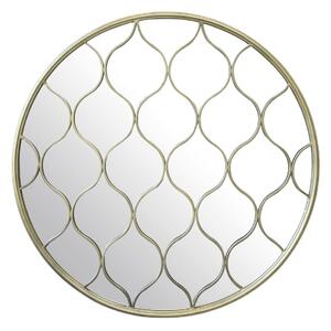 Mosadzné antik okrúhle kovové nástenné zrkadlo Adria - Ø 85*3 cm - Chic Antique