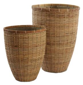 Set 2ks bambusový kvetináč Mandola L - Ø 39*54/ Ø 32*40 cm - Light & Living