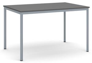 Jedálenský stôl, 1200 x 800 mm, doska grafit, podnož tm.sivá