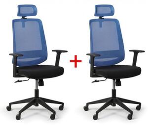 Kancelárska stolička RICH 1+1 ZADARMO, modrá