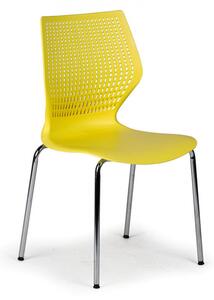 Jedálenská stolička POLY, žltá