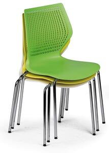 Jedálenská stolička POLY, zelená