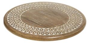 Drevený servírovací otočný podnos Tapas Tours Tray - Ø 40*7 cm - Chic Antique