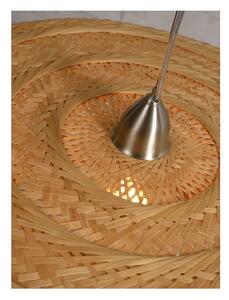 Hnedé bambusové závesné svietidlo Good&Mojo Palawan, ⌀ 60 cm