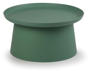 Plastový kávový stolík FUNGO, priemer 700 mm, zelený