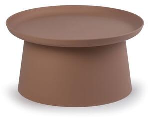 Plastový kávový stolík FUNGO, priemer 700 mm, tehlová