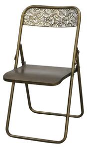 Mosadzná antik kovová skladacia stolička Arles Chair - 52*45*82 cm - Chic Antique