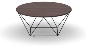 Okrúhly konferenčný stôl WIRE, doska priemer 1050 mm, wenge