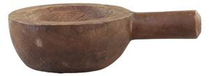 Hnedá drevená retro dekoračná lyžica Grimaud - 23*15*6,5 cm - Chic Antique