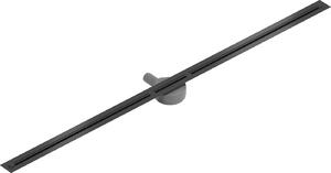 Mexen Flat Super Slim, super tenký odtokový žľab s 360° rotačným sifónom 160 cm, čierna matná, 1751160