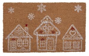 Kokosová rohožka pred dvere s domčekmi - 75*45*1 cm - Clayre & Eef