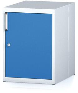 Závesná dielenská skrinka na náradie k pracovným stolom MECHANIC, 480 x 600 x 662 mm, modré dvere