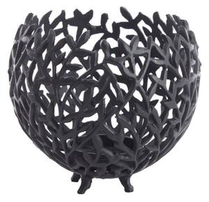 Čierny antik kovový dierovaný svietnik Famari L - Ø 20*17 cm - Light & Living