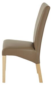 Jedálenská stolička FOXI I buk prírodný/textilná koža cappuccino