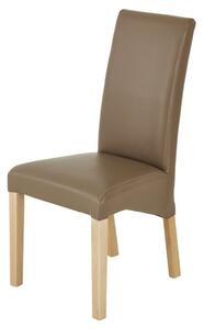 Jedálenská stolička FOXI I buk prírodný/textilná koža cappuccino