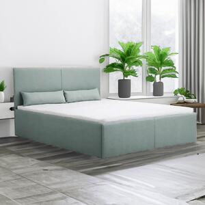 Čalúnená posteľ s úložným priestorom a matracom KARL 120x200 cm Mäta