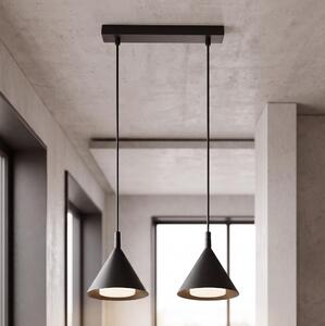 BRILAGI - LED Závesný luster na lanku CONE DOUBLE 2xGX53/15W/230V čierna