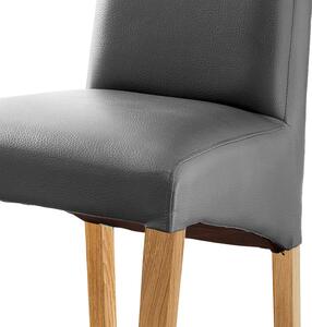 Jedálenská stolička FOXI III dub olejovaný/textilná koža sivá