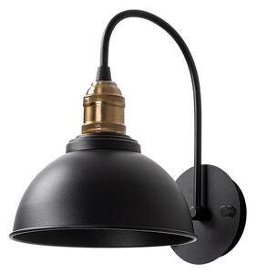 Čierne nástenné svietidlo ø 21 cm Varzan – Opviq lights