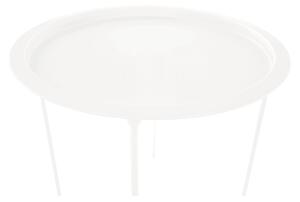 Príručný stolík s odnímateľnou táckou, biela, RENDER