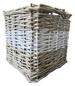 Hnedé antik hranaté ratanové tienidlo - 25*25*25 cm / E27 - Clayre & Eef