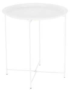 Príručný stolík s odnímateľnou táckou, biela, RENDER