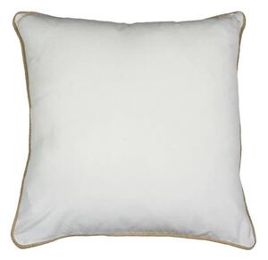 Biely plátený vankúš s jutovým lemovaním Jutei - 45*15*45 cm - Mars & More