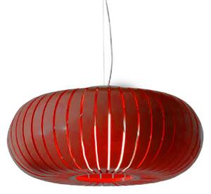 Kartell Závesné svietidlo Teresa, tmavočervená, Ø 50 cm, E27-LED, Červená, Obývacia izba / jedáleň, Plast, Dizajn, Závesné svietidlo
