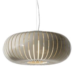 Kartell Závesné svietidlo Teresa, šedá, Ø 50 cm, E27-LED, Hliník / sivá / zinok, Obývacia izba / jedáleň, Plast, Dizajn, Závesné svietidlo