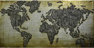 OLEJOMAĽBA, mapa sveta, 150/70 cm Monee - Obrazy