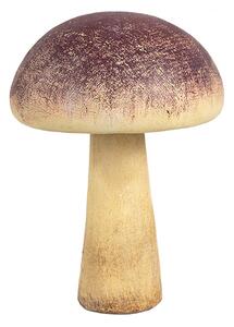 Béžovo-fialová dekorácia huba Mushroom - Ø 11*16 cm - Clayre & Eef
