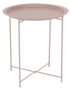 TEMPO Príručný stolík s odnímateľnou táckou, nude ružová, RENDER