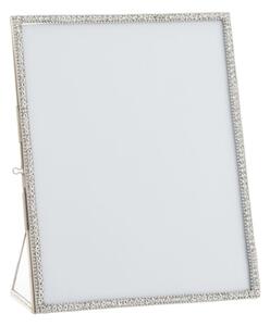Strieborný kovový fotorámik s kamienkami Jewel XL - 20*25 cm - J-Line by Jolipa