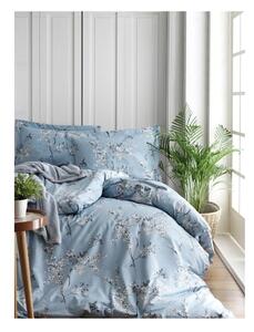 Obliečky s plachtou z ranforce bavlny na dvojlôžko Chicory Blue, 200 x 220 cm