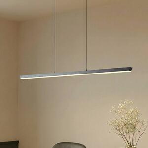 Lucande LED závesné svietidlo Solvar, 117 cm, čierna, stmievateľné, Čierna, Obývacia izba / jedáleň, kov, Moderný