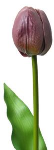 Umelá kvetina fialový tulipán Tulip Purple - 4*4*32 cm - Clayre & Eef