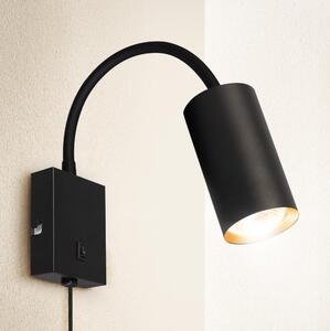 Brilagi - Flexibilná nástenná lampa SELE 1xGU10/30W/230V čierna/zlatá