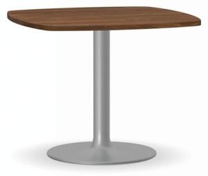 Konferenčný stolík ZEUS II, sivá podnož, doska orech