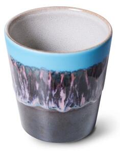 Modro-čierny retro hrnček na kávu Coffee 70s Swinging - Ø 7,5 * 8cm / 230 ml - HKLIVING