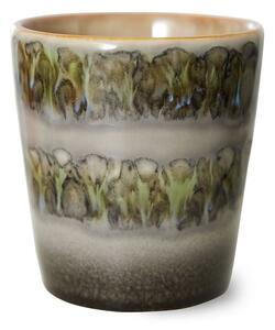 Zeleno-sivý retro hrnček na kávu Coffee 70s Fern - Ø 7,5 * 8cm / 230 ml - HKLIVING