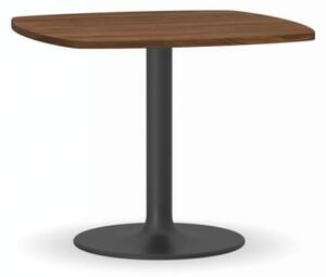 Konferenčný stolík ZEUS II, čierna podnož, doska orech
