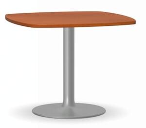 Konferenčný stolík ZEUS II, 660x660 mm, sivá podnož, doska čerešňa