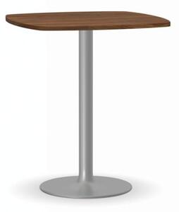 Konferenčný stolík FILIP II, 660x660 mm, sivá konštrukcia, doska orech