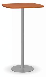Stolík vysoký OLYMPO II, 660x660 mm, sivá konštrukcia, doska čerešňa