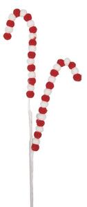 Bielo-červený vianočný zápich lízanky Candy - 13*1*60 cm - Clayre & Eef