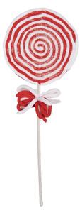 Bielo-červený vianočný zápich lízanky Lollipop - 15*1*41 cm - Clayre & Eef